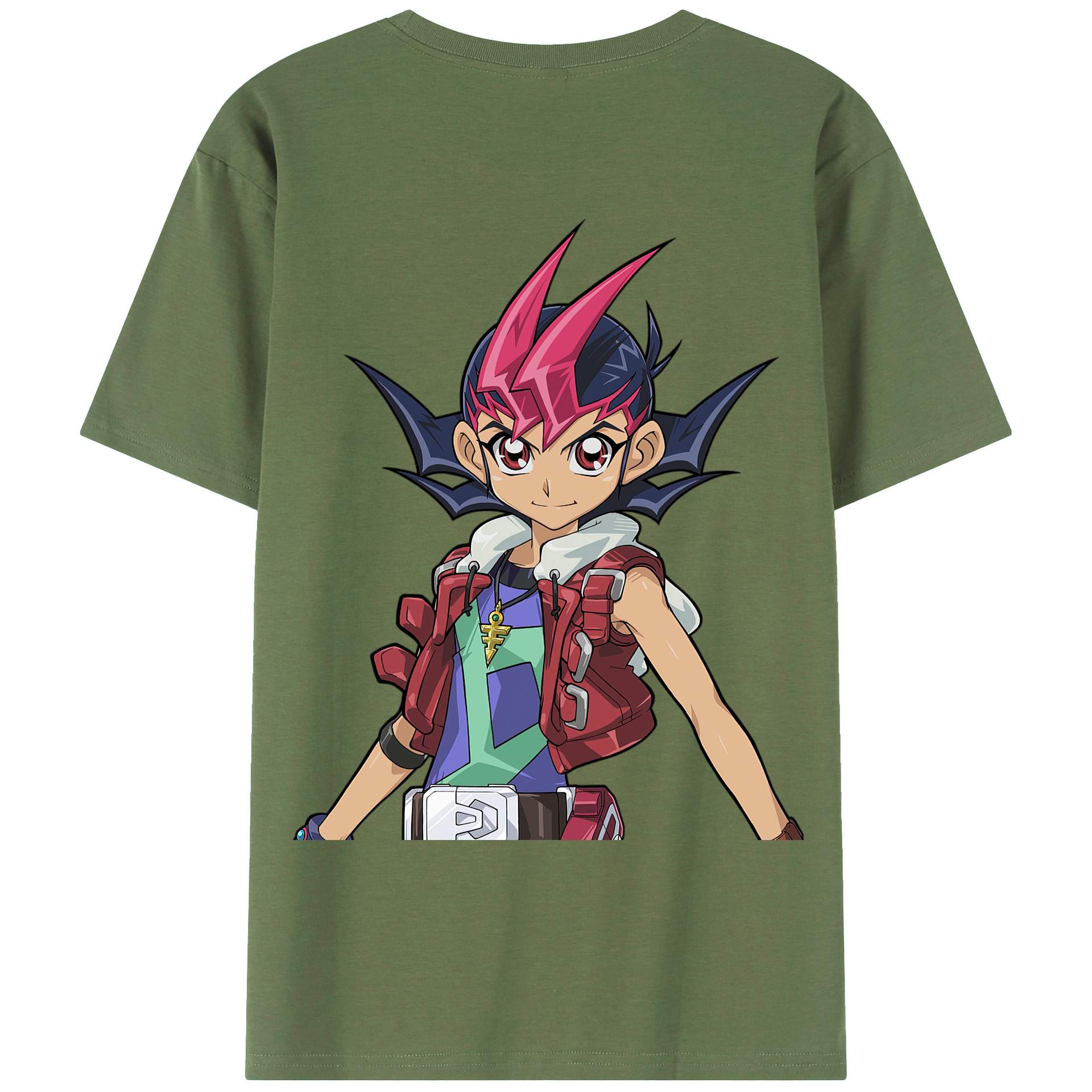 （画像用） 遊☆戯☆王 Yu-Gi-Oh! 綿100％ メンズ半袖Tシャツ（バックプリント） 通気性
